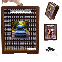 Skarbonka wykreślana przezroczysta - z twoją grafiką, dowolny cel - wenge