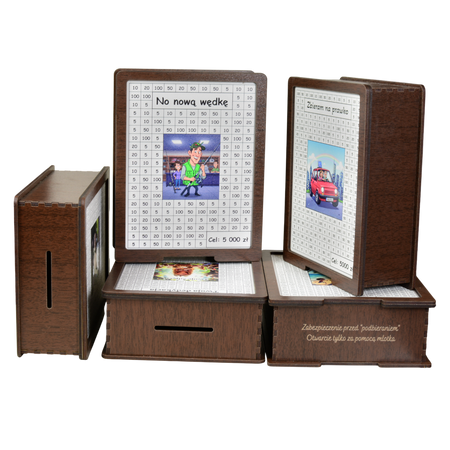 Skarbonka wykreślana - z twoją grafiką, dowolny cel