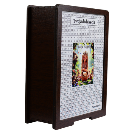 Skarbonka wykreślana - z twoją grafiką, dowolny cel