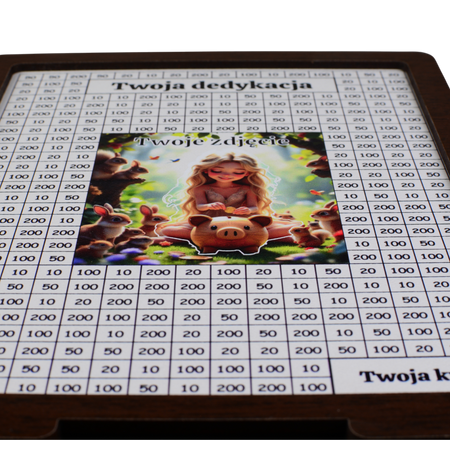 Skarbonka wykreślana - z twoją grafiką, dowolny cel