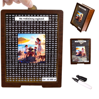 Skarbonka wykreślana przezroczysta - z twoją grafiką, Wakacyjna - Wenge