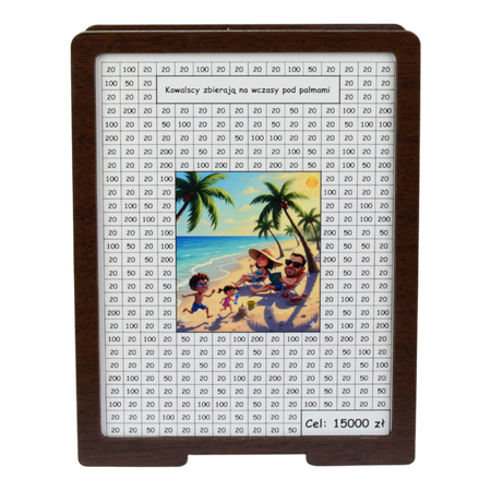 Skarbonka wykreślana - z twoją grafiką, dowolny cel