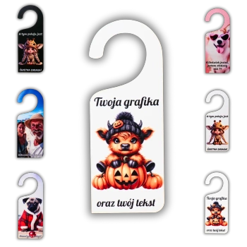 Zawieszka na drzwi - twoja grafika i tekst - 20cm