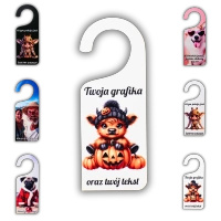 Zawieszka na drzwi - twoja grafika i tekst - 20cm